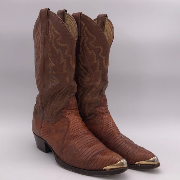 Justin Boots Other - Justin Western Cowboy Boots Lizard 8301 Men’s 8.5